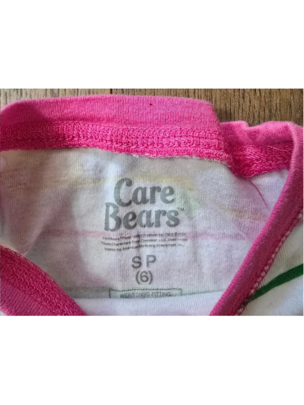 Girls Care Bears Pajama Set Size 6